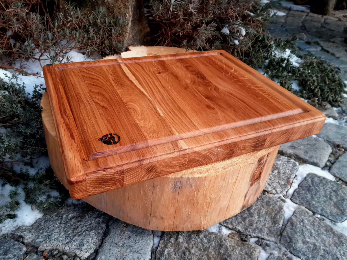 Dubové steakové prkno "RUSTIK"